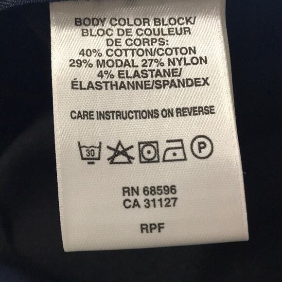 DKNY Navy Blue Black Color Block Mod Classic Side Zip Pencil Skirt 10 - Picture 7 of 8